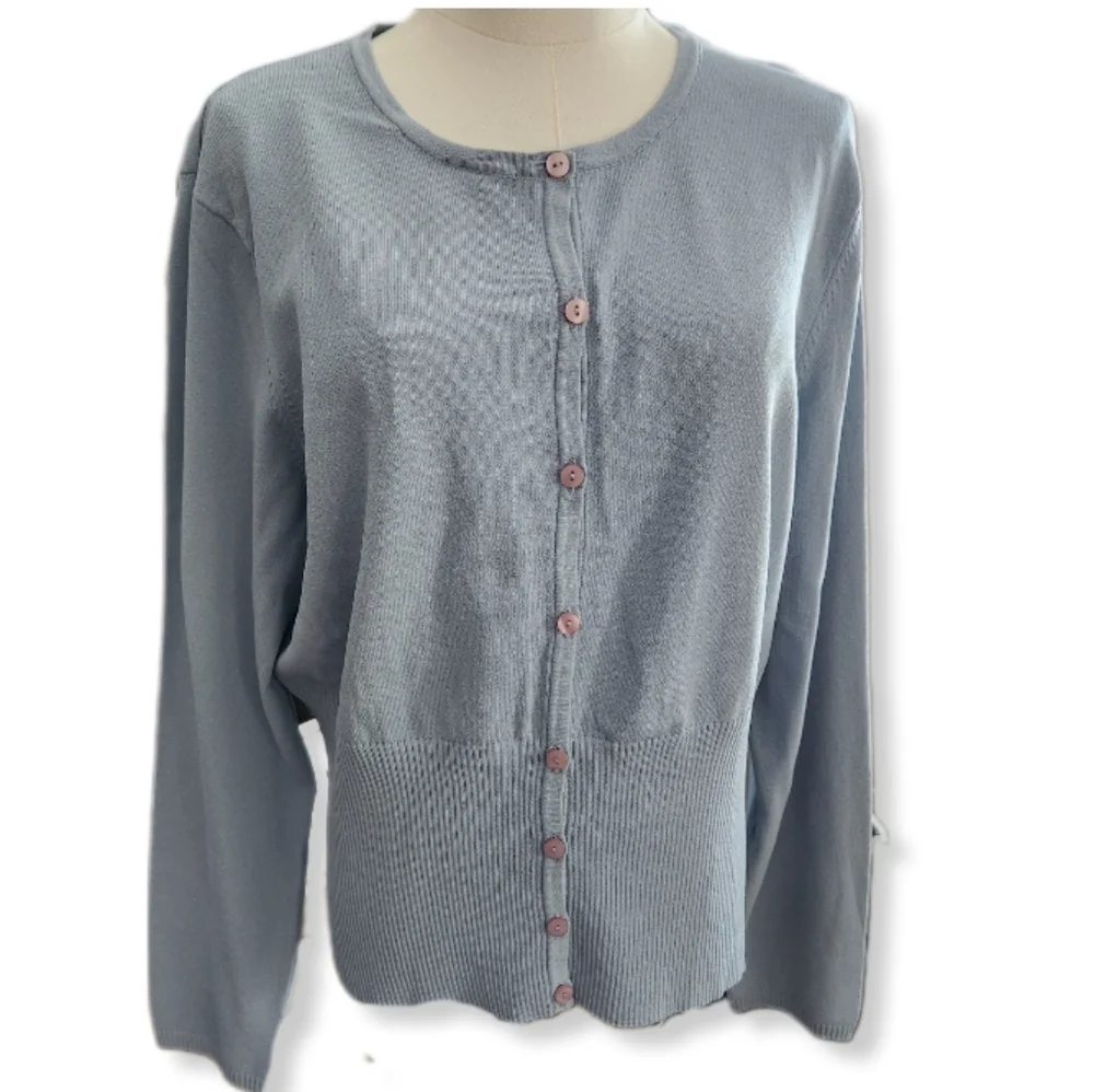 COPY - Talbots Chic Light Blue  Button-Up Cardigan XL